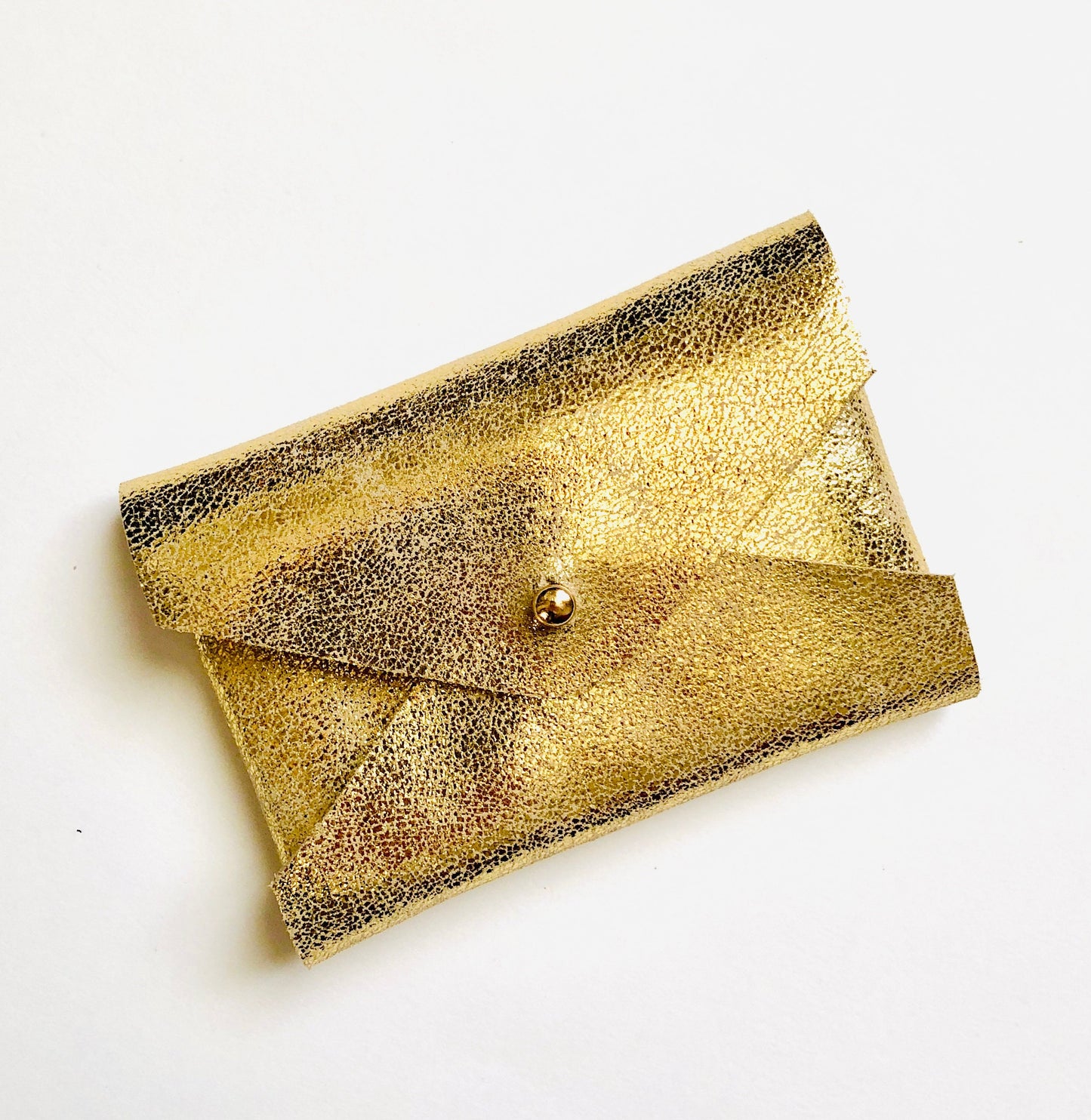 Porte monnaie cuir doré personnalisé