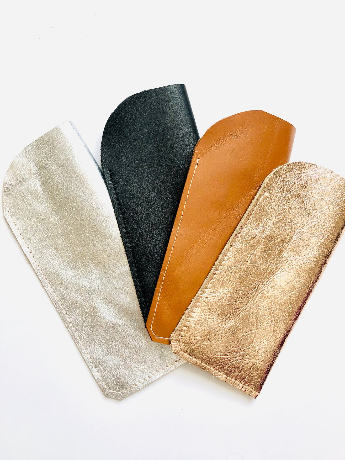 Gold leather glasses case, gold glasses protector for women, customizable gift, sunglasses pouch